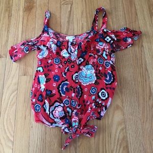 off the shoulder floral top